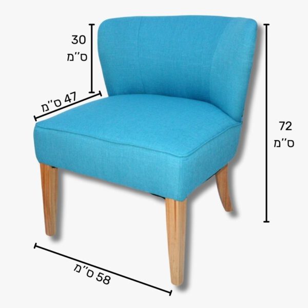 ⁦כורסת רטרו גב נמוך - דגם Ola⁩ – תמונה ⁦2⁩