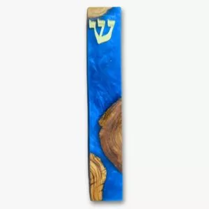 בית מזוזה מאפוקסי ועץ זית - דגם Hevron