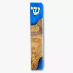בית מזוזה עץ זית ואפוקסי - דגם Galil