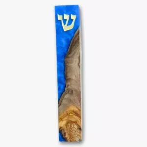 בית מזוזה אפוקסי ועץ זית - דגם Tveria